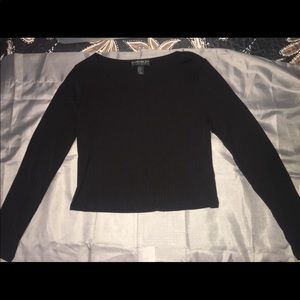 5/$25 Forever 21 Black Crop Long Sleeve